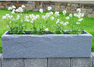 Stone-effect dark granite trough